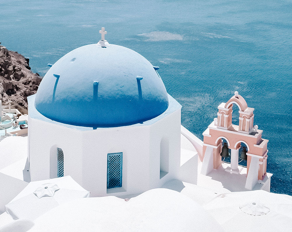 Santorini Blues Print
