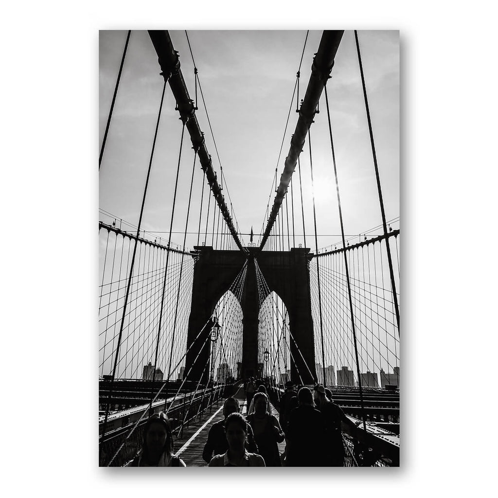 Black & White Brooklyn Bridge Photo Print