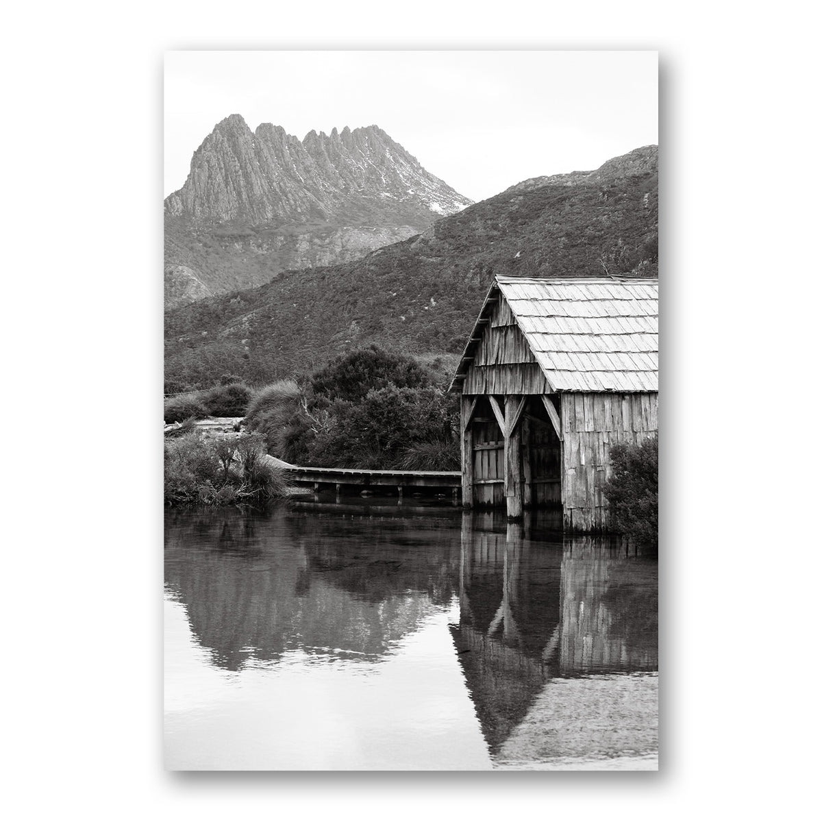 Black & White Dove Lake Print