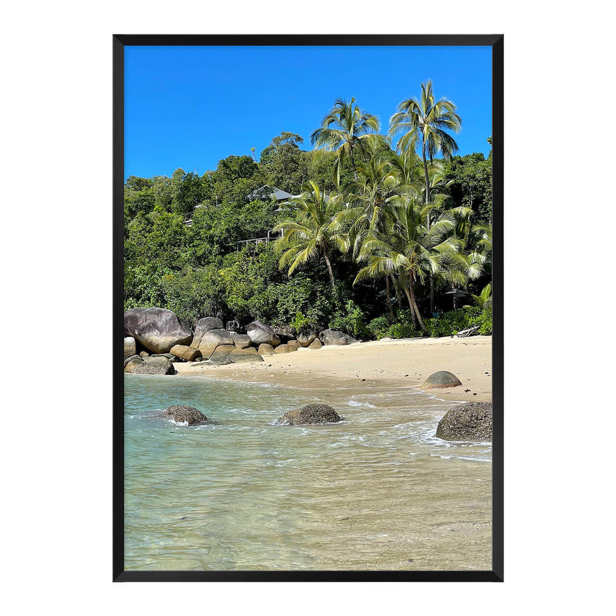 Bedarra Bliss Photo Print A1 Black Frame