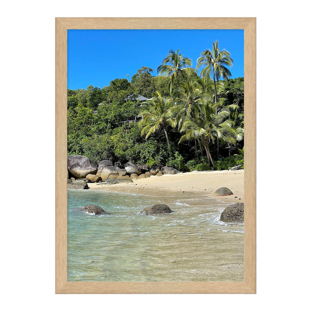 Bedarra Bliss Photo Print A3 Natural Timber Frame