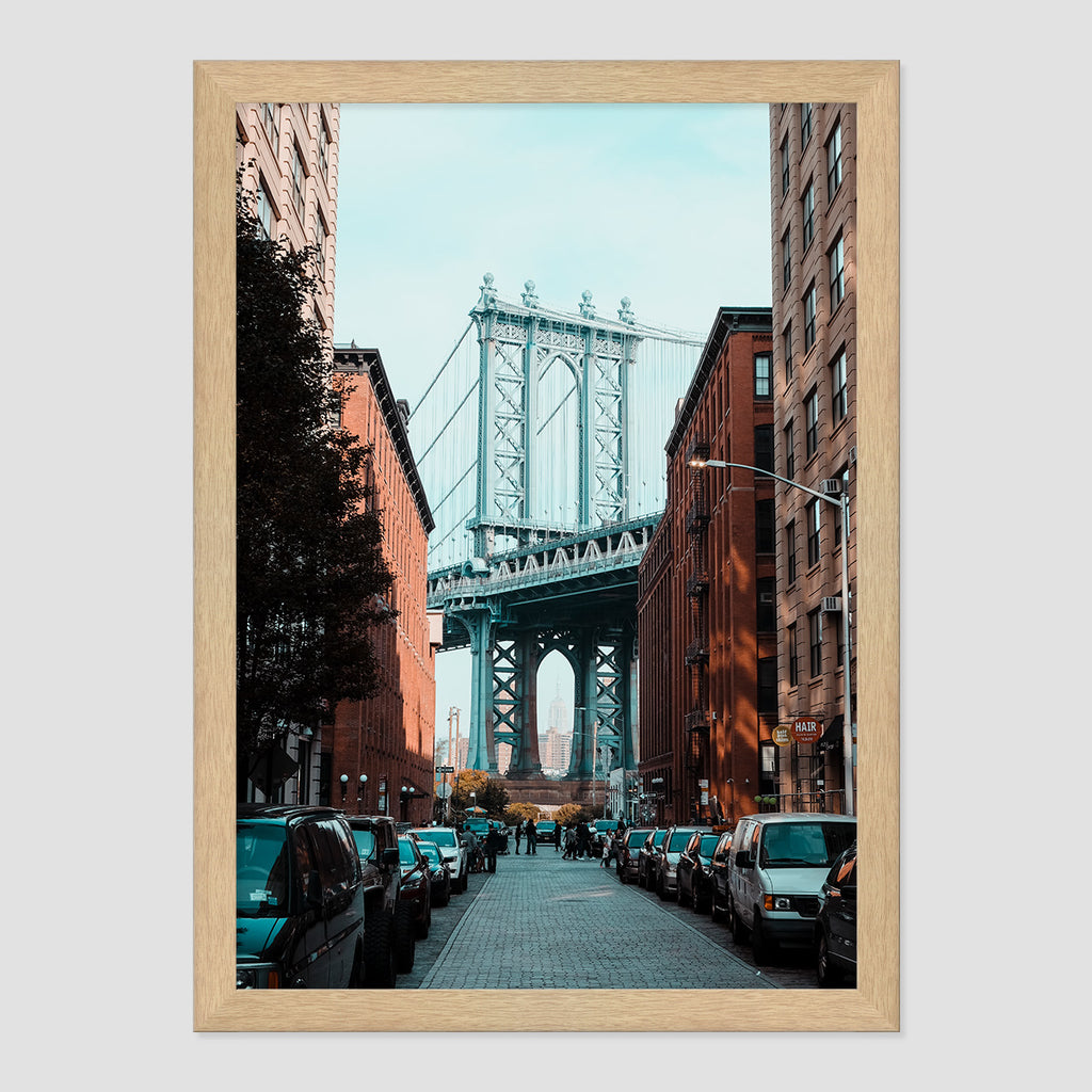 Brooklyn Vibes Photo Print A3 Natural Timber Frame