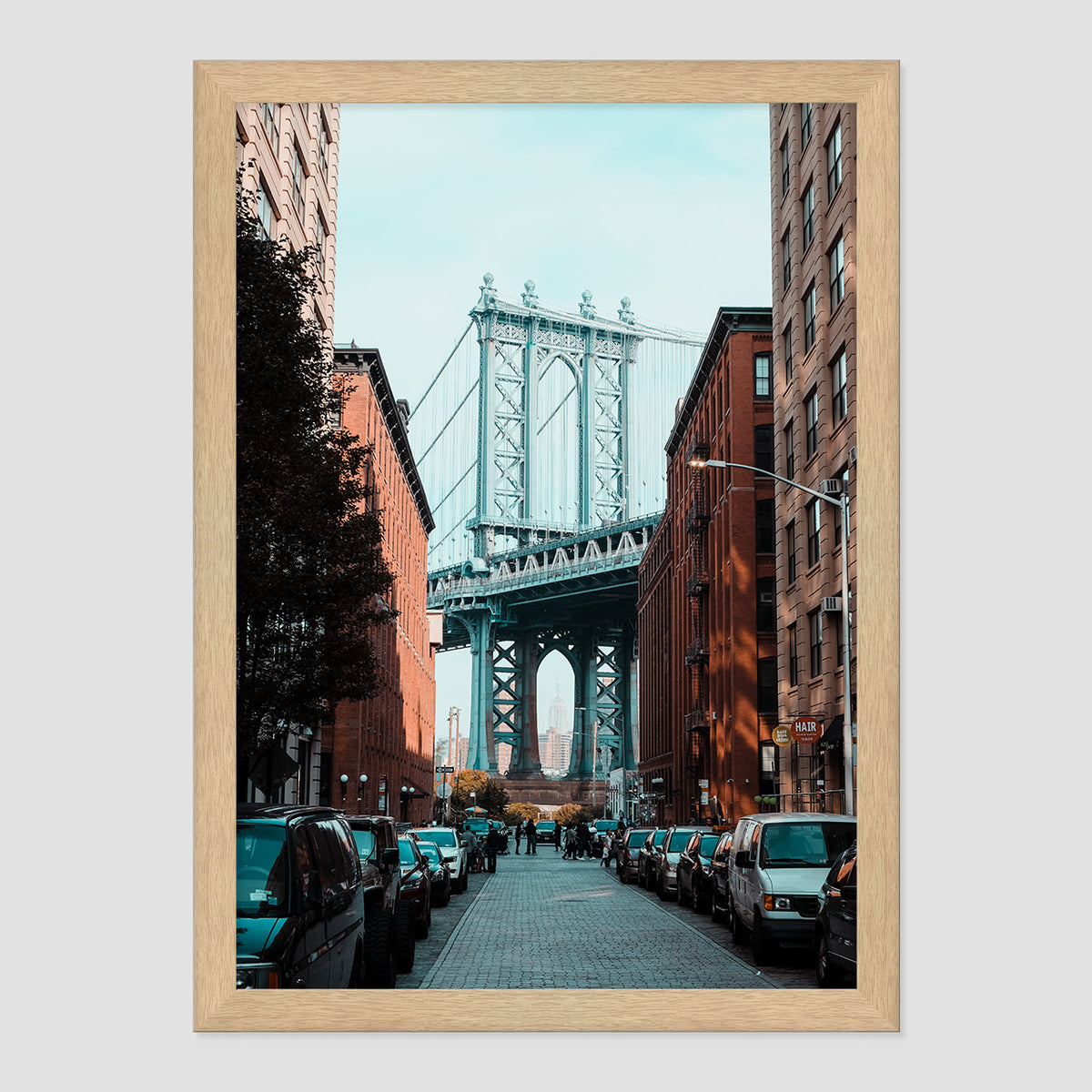 Brooklyn Vibes Photo Print A3 Natural Timber Frame