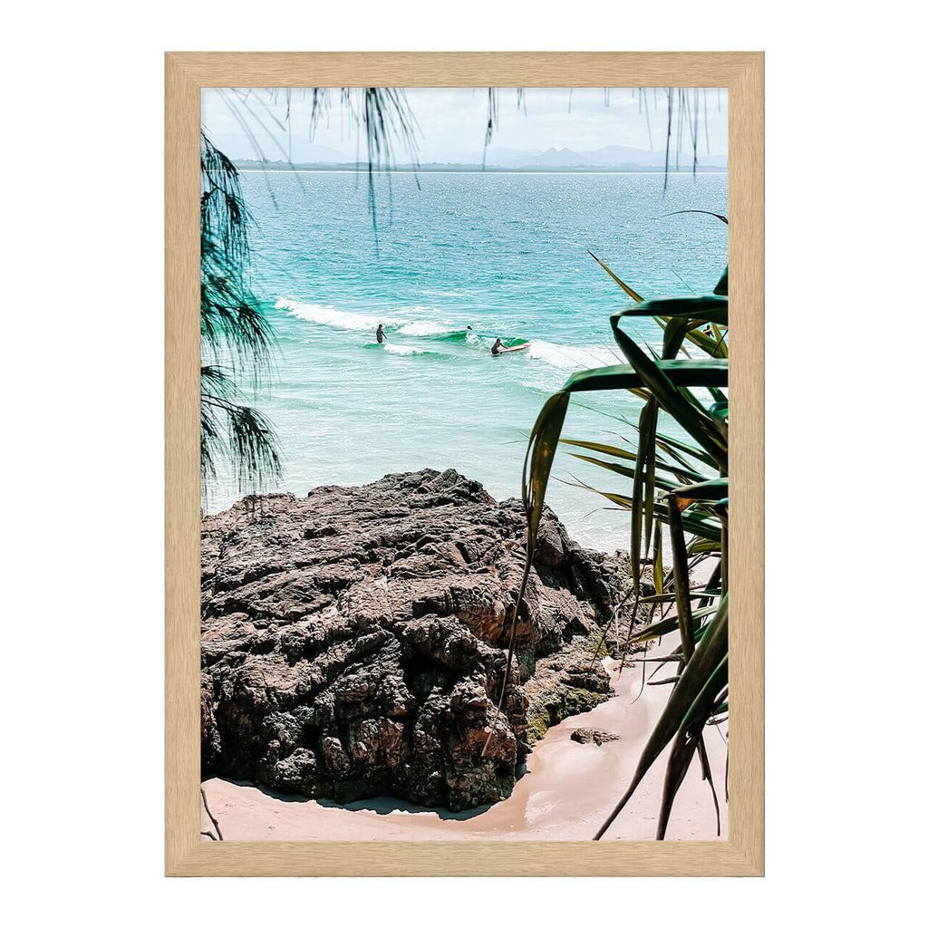 Byron Bliss Photo Print A3 Natural Timber Frame
