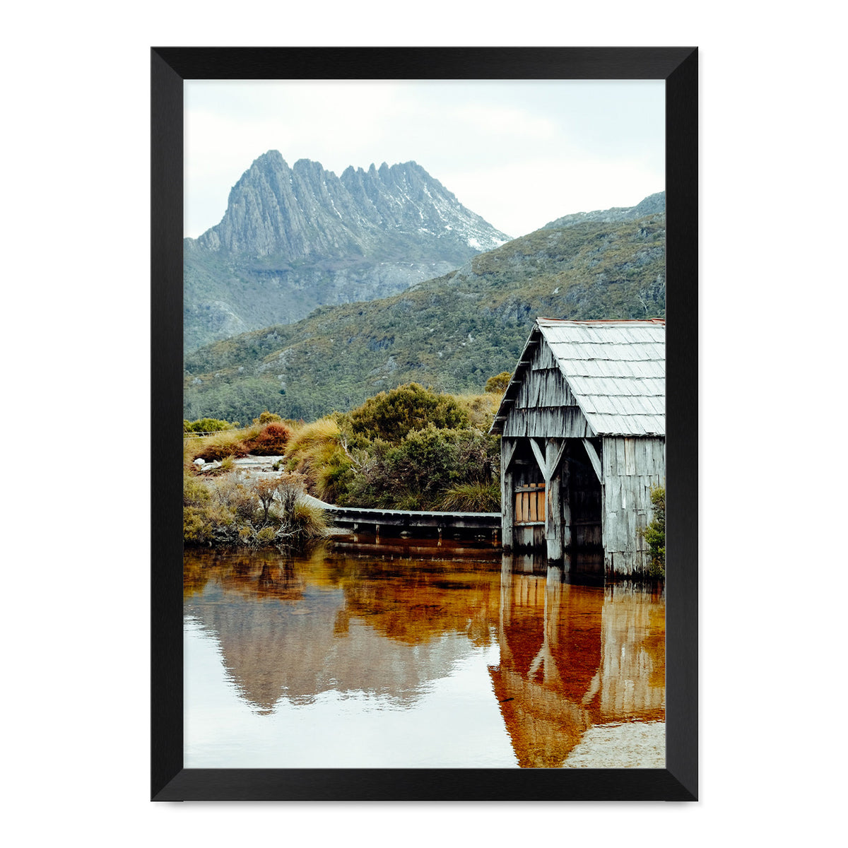 dove lake print a3 - 42 x 29.7cm / black