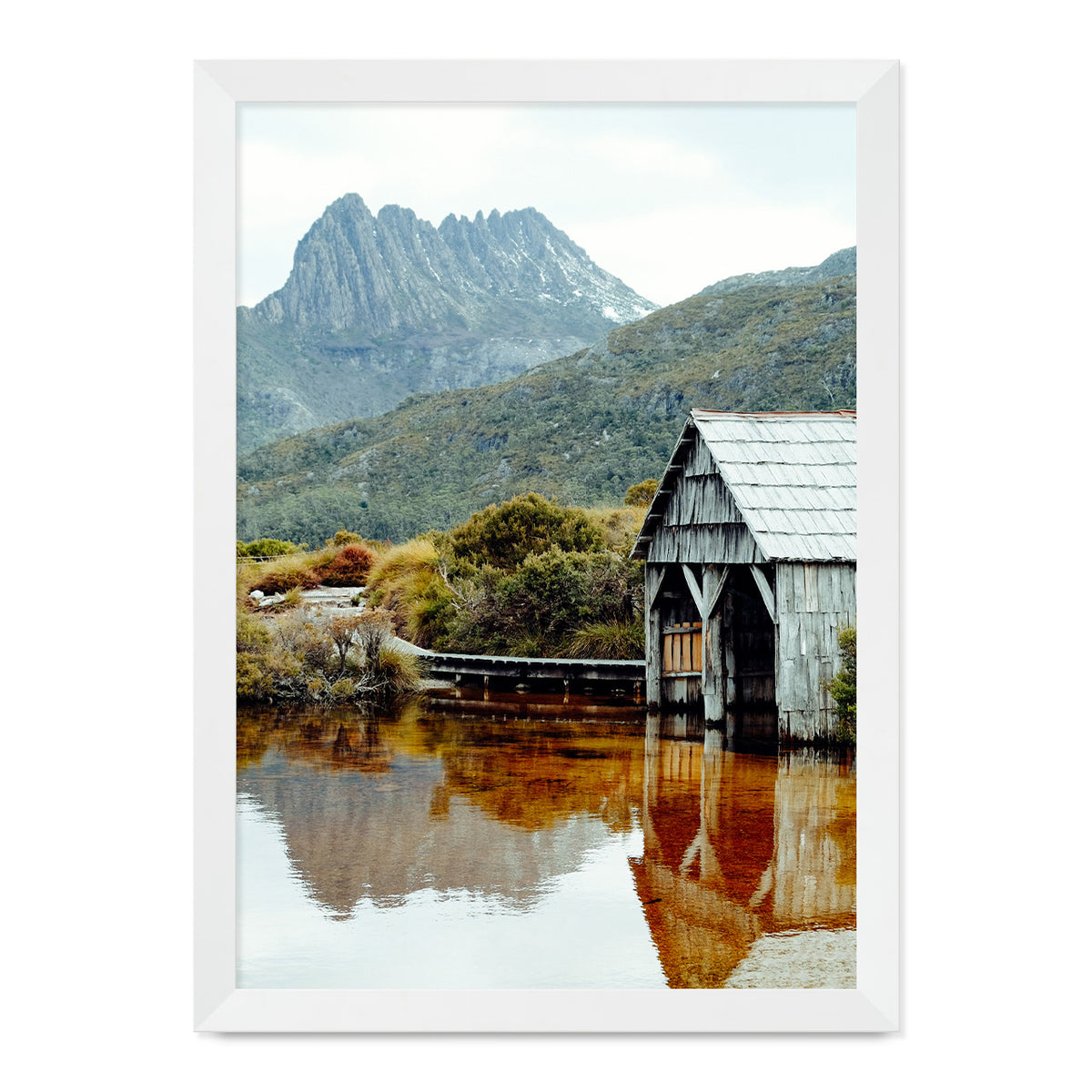dove lake print a3 - 42 x 29.7cm / white