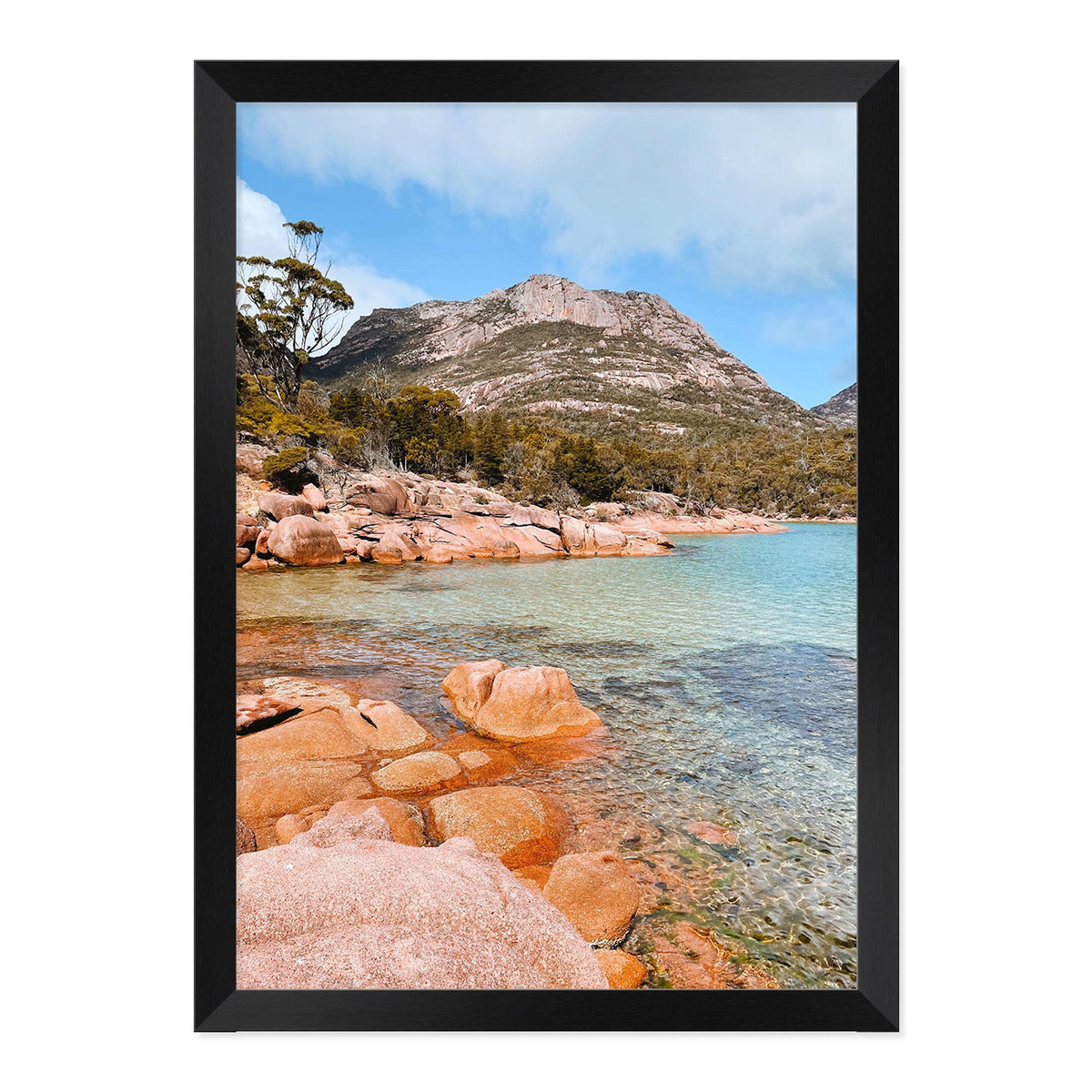 Honeymoon Bay Photo Print A1 White Frame
