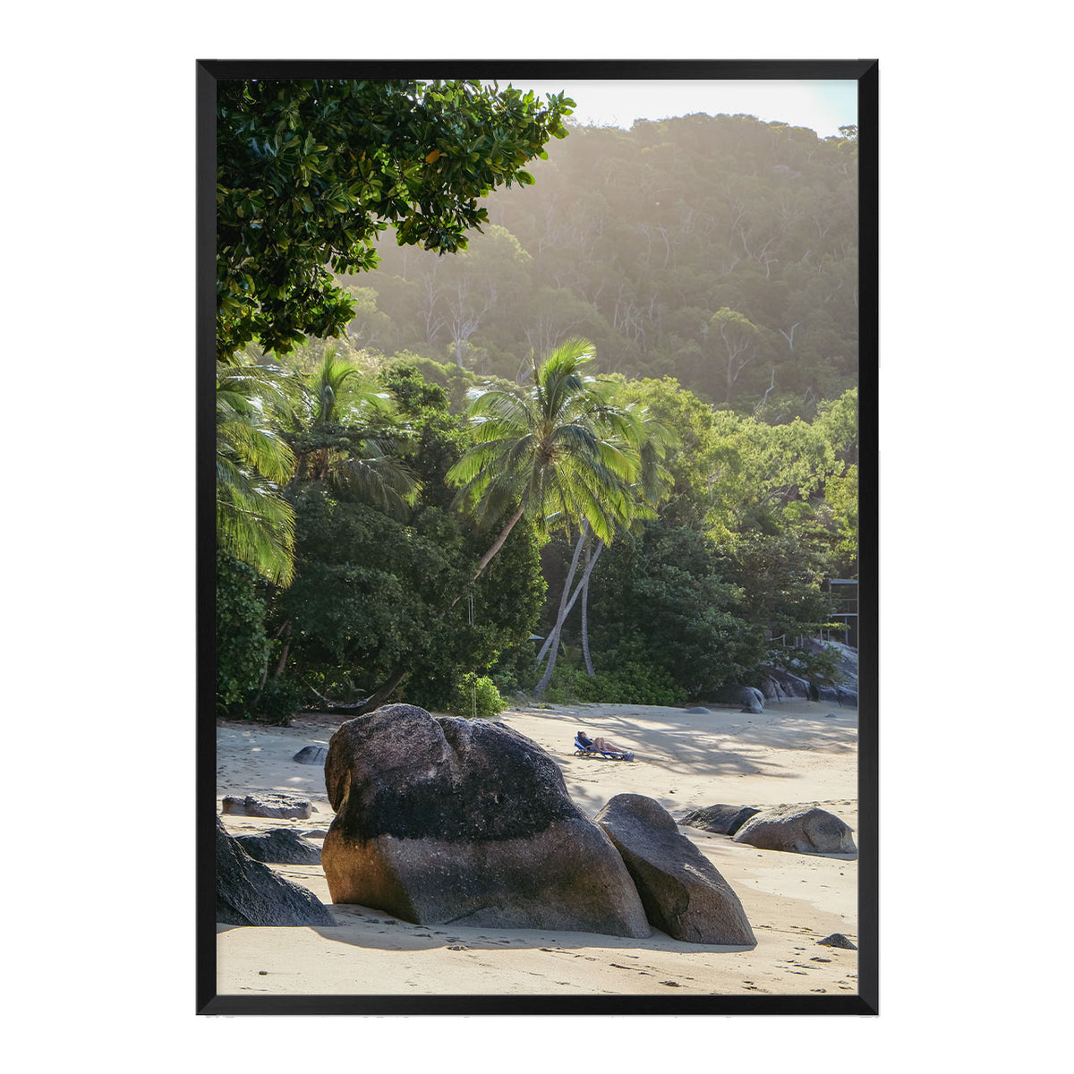 Island Time Photo Print A1 Black Frame