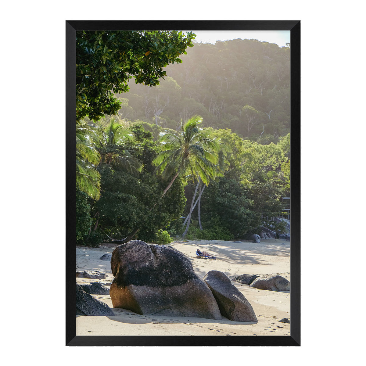 Island Time Photo Print A2 Black Frame