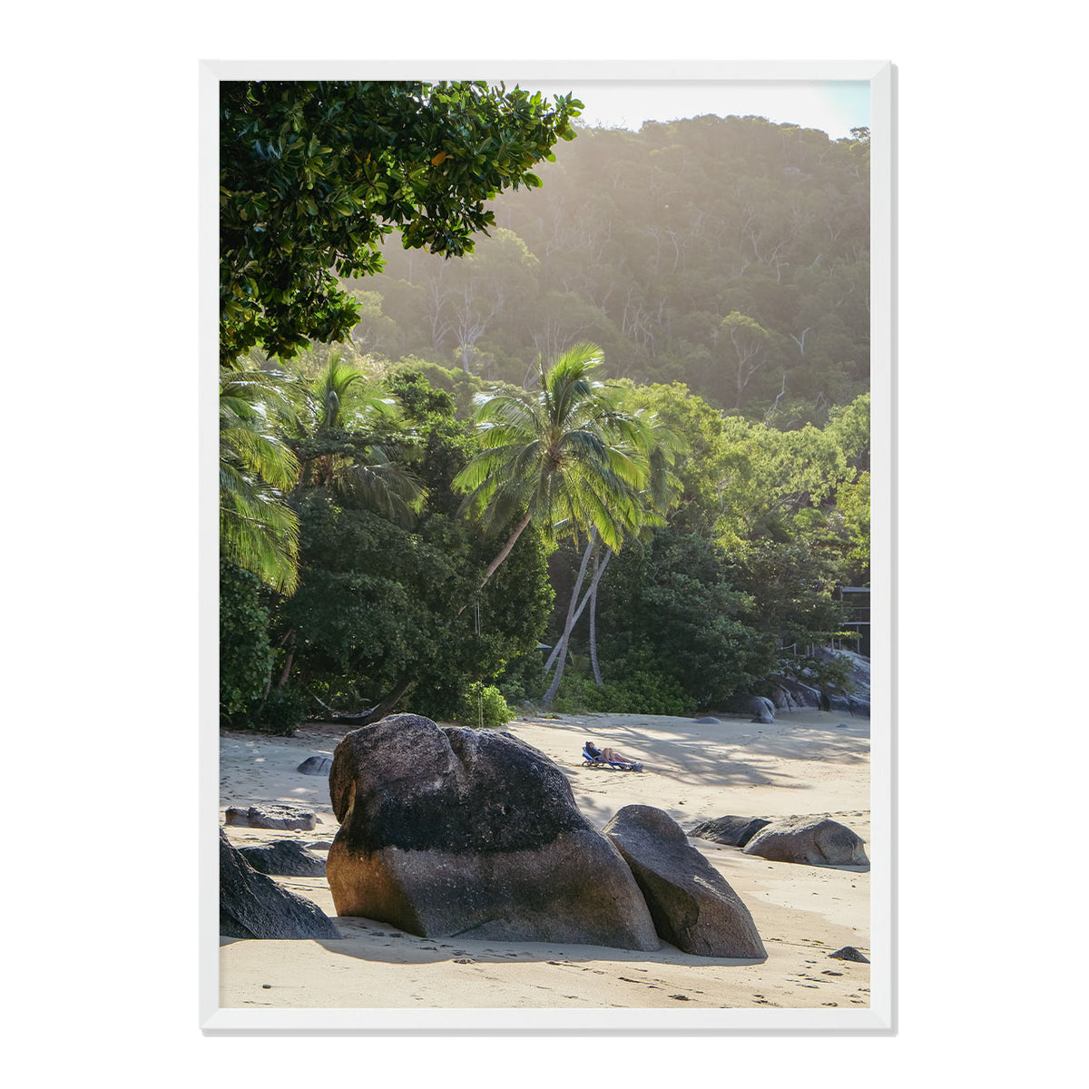 Island Time Photo Print A1 White Frame