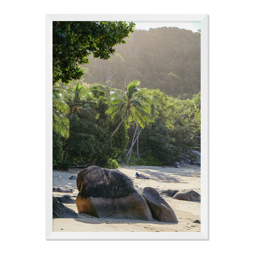 Island Time Photo Print A2 White Frame