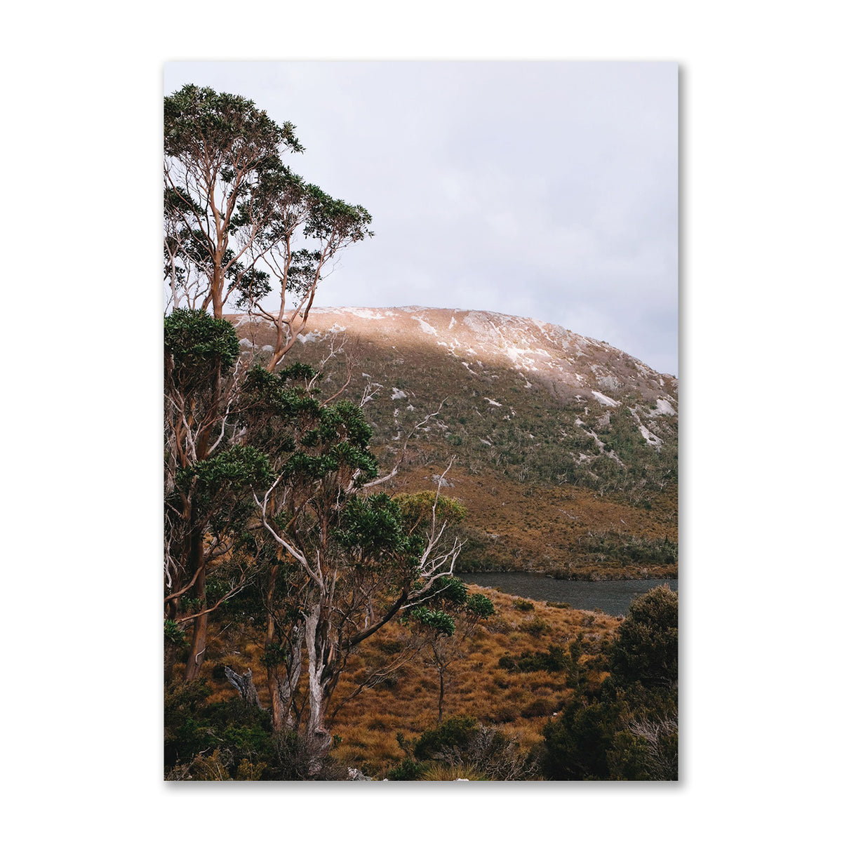 Mountain Light Photo Print A2 White Frame