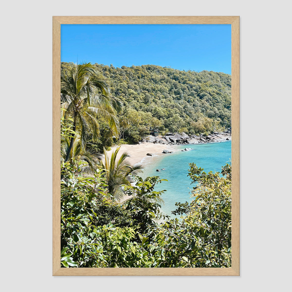 Private Island Photo Print A2 Black Frame