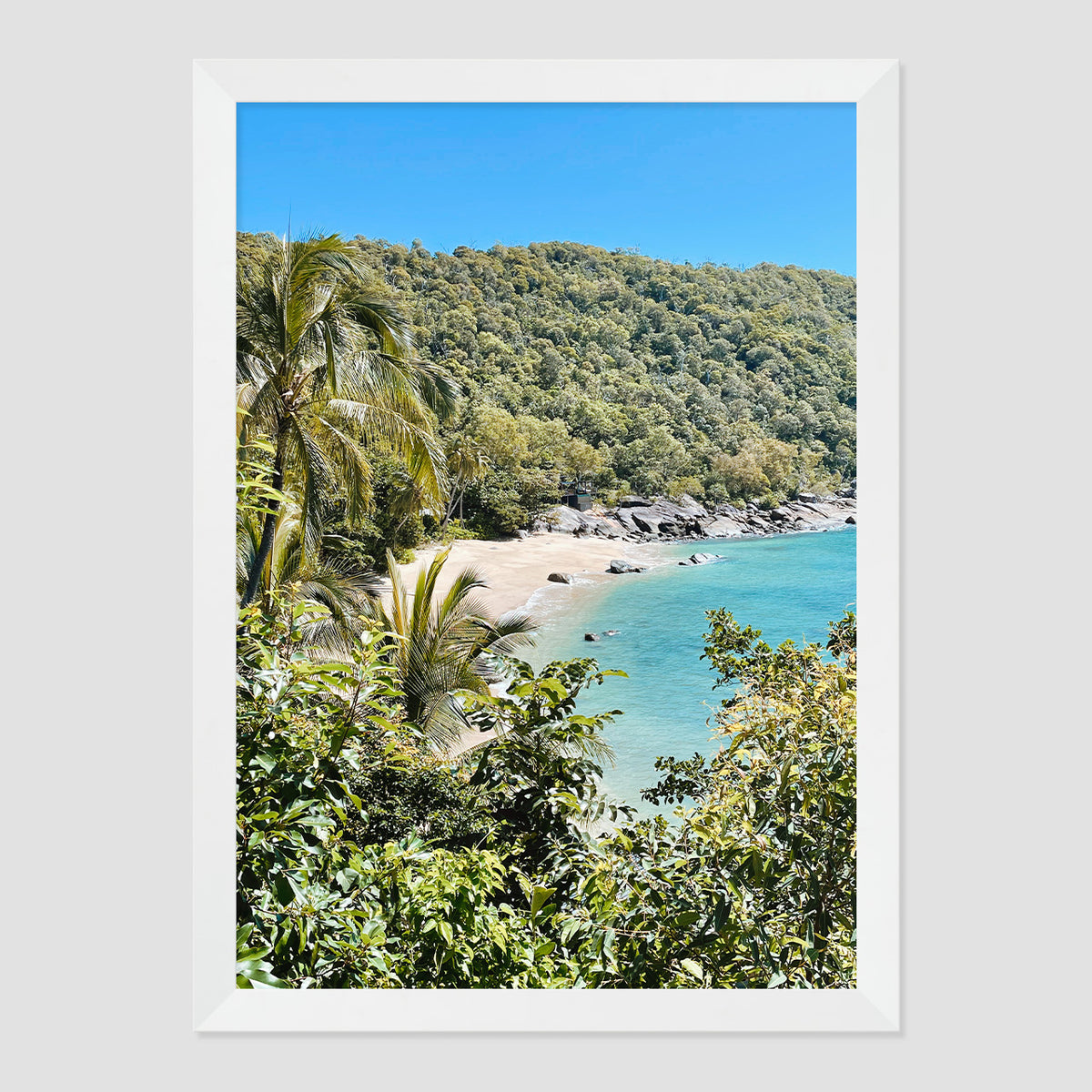 Private Island Photo Print A3 White Frame