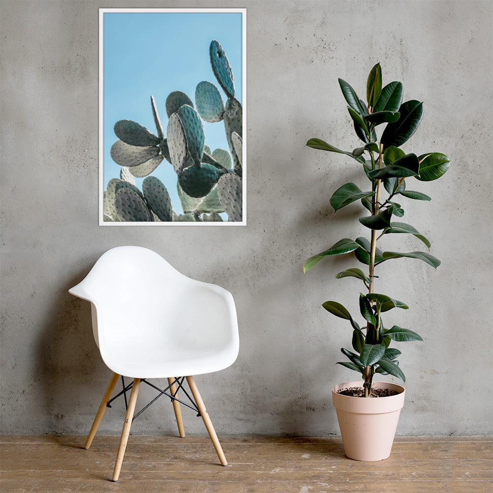 Prickly Pear Photo Print A3 White Frame