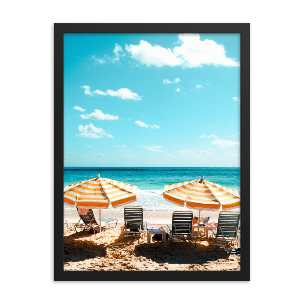 Day at the Beach Photo Print A2 Black Frame