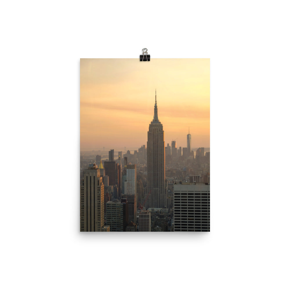 Golden Hour Photo Print A3 Natural Timber Frame