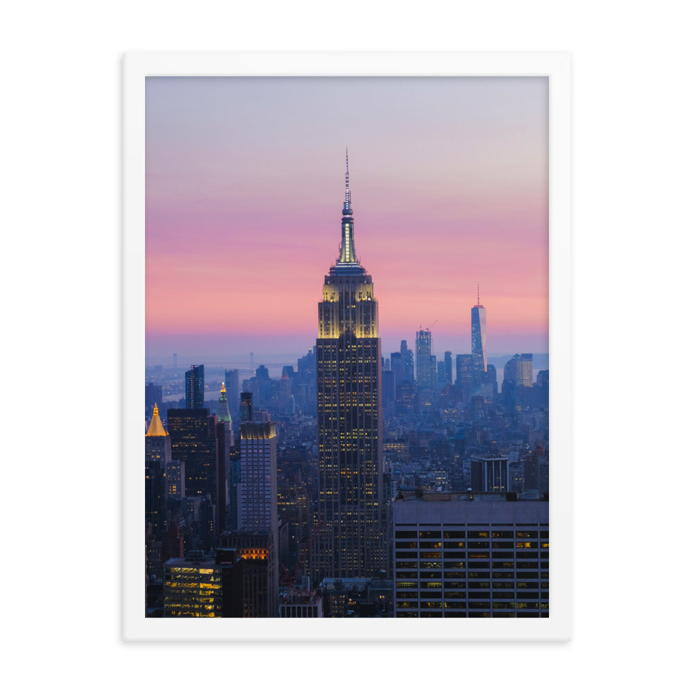 empire state print a2 - 59.4 x 42cm / white